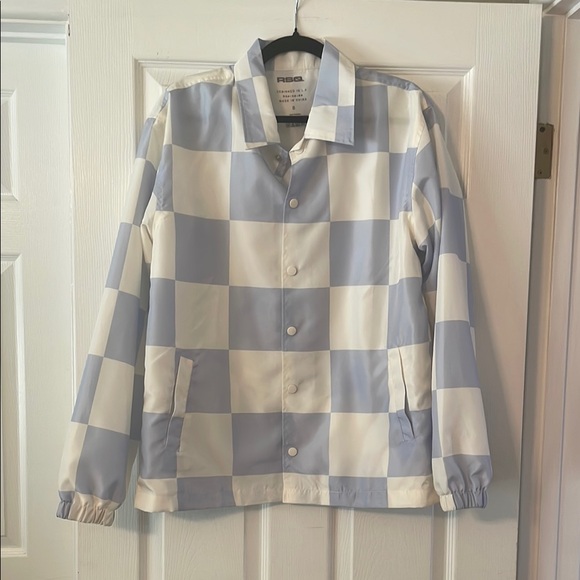 RSQ Other - RSQ Blue and White Checkered Lightweight Jacket